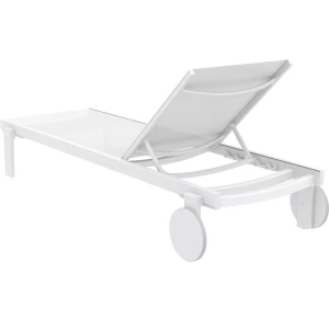 CASABLANCA ΞΑΠΛΩΣΤΡΑ WHITE/WHITE ΑΛΟΥΜ-ΠΟΛ/ΝΙΟΥ 74X190X31εκ.