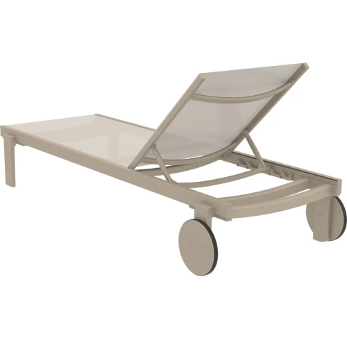 CASABLANCA ΞΑΠΛΩΣΤΡΑ TAUPE/TAUPE ΑΛΟΥΜ-ΠΟΛ/ΝΙΟΥ 74X190X31εκ.
