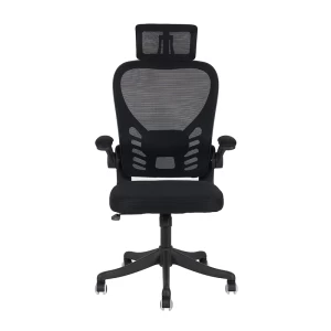 A6225 ΜΑΥΡO MESH ΠΟΛΥΘΡΟΝΑ ΓΡΑΦΕΙΟΥ 64X61X49-124/58-132εκ.