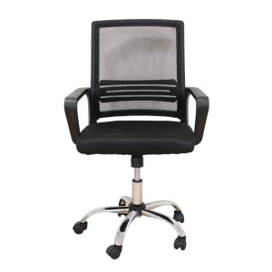 A1600 ΧΡΩΜΙΟ/ΜΑΥΡΟ MESH ΠΟΛΥΘΡΟΝΑ ΓΡΑΦΕΙΟΥ 61X52.5X43-93/51-102εκ.