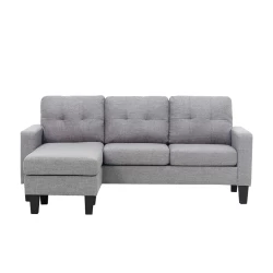 LIANA S GREY ΥΦΑΣΜΑ ΚΑΝΑΠΕΣ ΓΩΝΙΑ 185Χ126X84εκ.