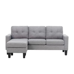 LIANA S GREY ΥΦΑΣΜΑ ΚΑΝΑΠΕΣ ΓΩΝΙΑ 185Χ126X84εκ.