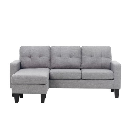 LIANA S GREY ΥΦΑΣΜΑ ΚΑΝΑΠΕΣ ΓΩΝΙΑ 185Χ126X84εκ.