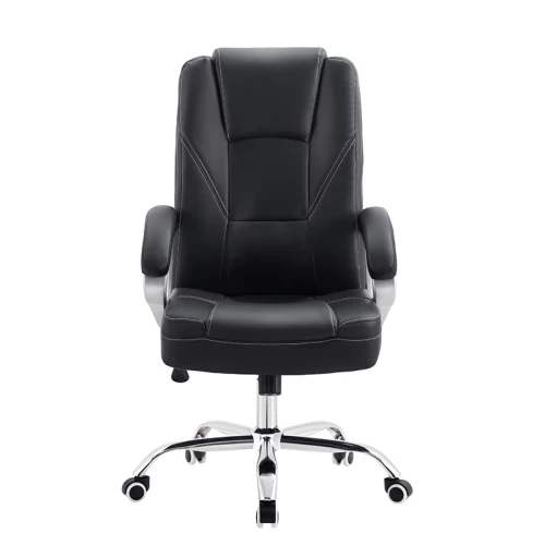A9948 ΜΑΥΡO PU ΠΟΛΥΘΡΟΝΑ ΓΡΑΦΕΙΟΥ 61X80X50-108/60-118εκ.