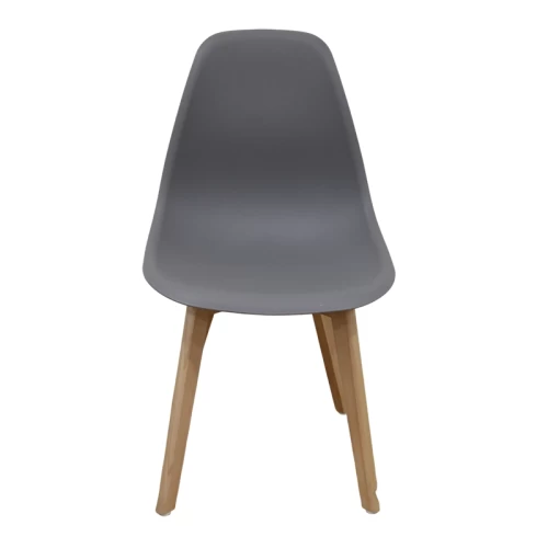 Καρέκλα Τραπεζαρίας Ξύλινη 4τμχ Loft Plus Γκρί PP 46x46x41-81εκ.