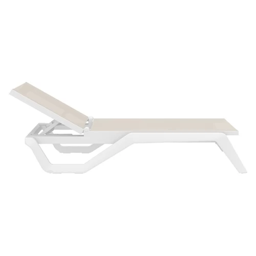 RIO PRO ΞΑΠΛΩΣΤΡΑ WHITE/TAUPE ΠΟΛ/ΝΙΟΥ 190X70X33εκ.