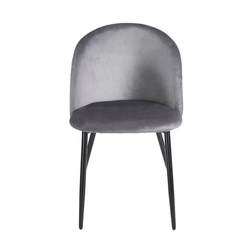 RIO GREY VELVET ΥΦΑΣΜΑ ΚΑΡΕΚΛΑ ΜΕΤΑΛΛΙΚΗ 50X52X81εκ.