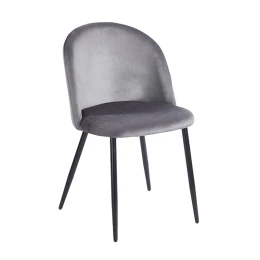 RIO GREY VELVET ΥΦΑΣΜΑ ΚΑΡΕΚΛΑ ΜΕΤΑΛΛΙΚΗ 50X52X81εκ.