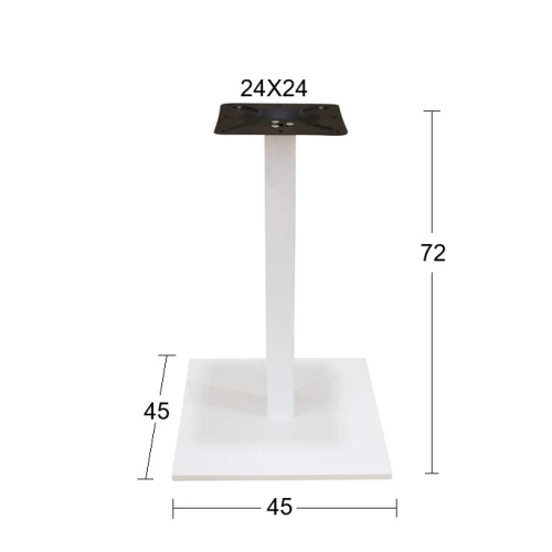 FLAT PROMO ΛΕΥΚΗ 45Χ45Χ72εκ.(Π/Ρ)ΒΑΣΗ ΜΕΤΑΛΛΙΚΗ ΜΕ ΡΕΓ/ΡΟΥΣ