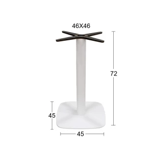 FLAT-S ΛΕΥΚΗ 45Χ45Χ72εκ.(Σ)ΒΑΣΗ ΜΕΤΑΛΛΙΚΗ