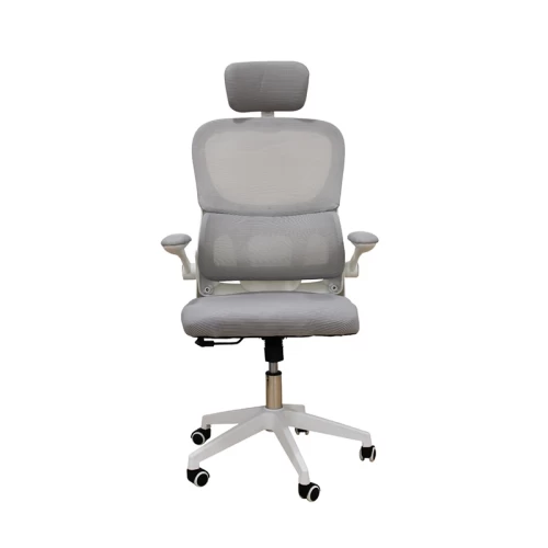 A9935 WHITE/GREY MESH ΠΟΛΥΘΡΟΝΑ ΓΡΑΦΕΙΟΥ 62Χ64Χ42-114/52-125εκ.