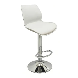Σκαμπό Μπάρ 2τμχ Bar49 White Pu/Pvc 39X45X102εκ.