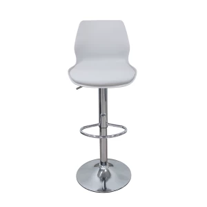 Σκαμπό Μπάρ 2τμχ Bar49 White Pu/Pvc 39X45X102εκ.