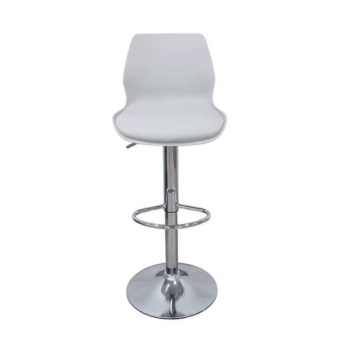 Σκαμπό Μπάρ 2τμχ Bar49 White Pu/Pvc 39X45X102εκ.