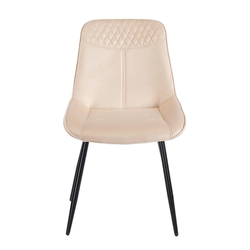 TEREA BEIGE VELVET ΥΦΑΣΜΑ ΚΑΡΕΚΛΑ ΜΕΤΑΛΛΙΚΗ 51X58X87εκ.