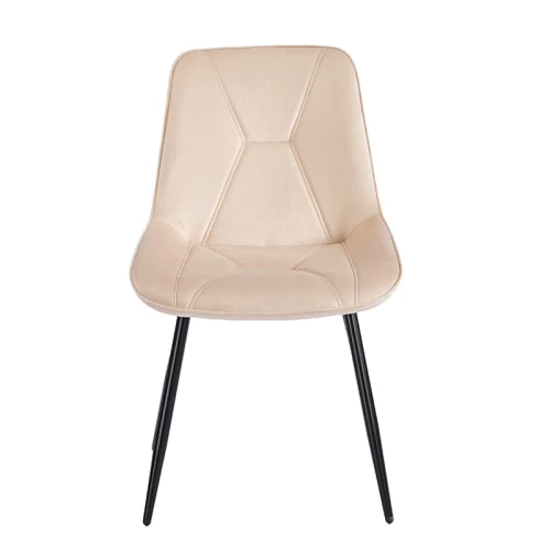 SILVIA BEIGE VELVET ΥΦΑΣΜΑ ΚΑΡΕΚΛΑ ΜΕΤΑΛΛΙΚΗ 51X58X87εκ.