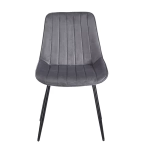 BONY GREY VELVET ΥΦΑΣΜΑ ΚΑΡΕΚΛΑ ΜΕΤΑΛΛΙΚΗ 51X58X87εκ.