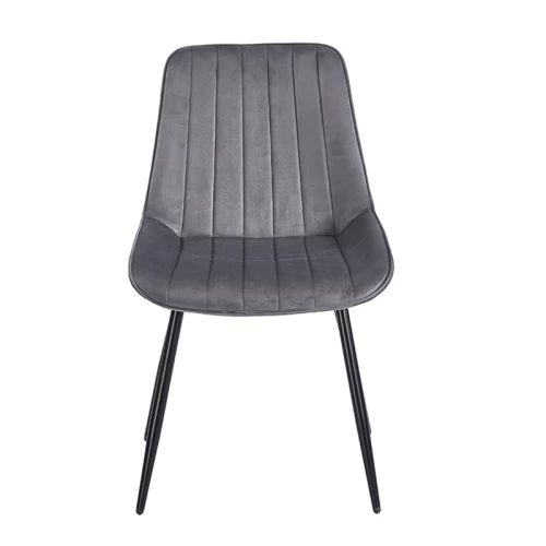 BONY GREY VELVET ΥΦΑΣΜΑ ΚΑΡΕΚΛΑ ΜΕΤΑΛΛΙΚΗ 51X58X87εκ.