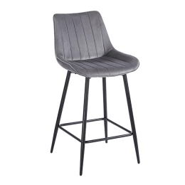 REPO GREY VELVET ΥΦΑΣΜΑ 66εκ. ΣΚΑΜΠΟ ΜΕΤΑΛΛΙΚΟ 48X49X66-96εκ.
