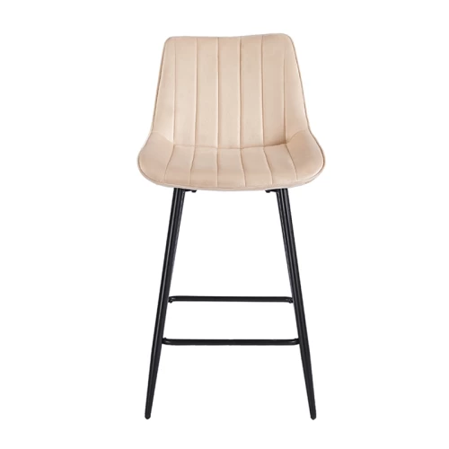 REPO BEIGE VELVET ΥΦΑΣΜΑ 66εκ. ΣΚΑΜΠΟ ΜΕΤΑΛΛΙΚΟ 48X49X66-96εκ.