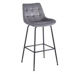 ERMINA GREY VELVET ΥΦΑΣΜΑ 75εκ. ΣΚΑΜΠΟ ΜΕΤΑΛΛΙΚΟ 49X50X75-104εκ.