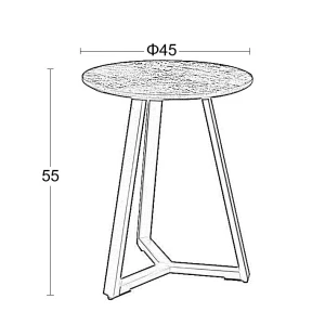 ALEX SONOMA OAK Φ45Χ55εκ. ΤΡΑΠΕΖΙ ΣΑΛΟΝΙΟΥ