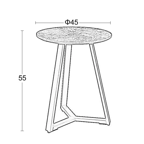 ALEX SONOMA OAK Φ45Χ55εκ. ΤΡΑΠΕΖΙ ΣΑΛΟΝΙΟΥ