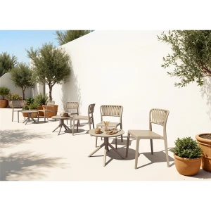 SKY TAUPE MINI Φ60X45εκ. ΤΡΑΠΕΖΙ ΠΟΛ/ΝΙΟΥ