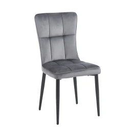 SELIN GREY VELVET ΥΦΑΣΜΑ ΚΑΡΕΚΛΑ ΜΕΤΑΛΛΙΚΗ 46X54X91εκ.