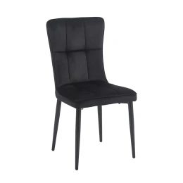 SELIN BLACK VELVET ΥΦΑΣΜΑ ΚΑΡΕΚΛΑ ΜΕΤΑΛΛΙΚΗ 46X54X91εκ.