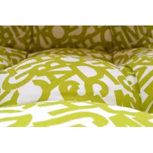 Μαξιλάρι μπαμπού - ύφασμα λονέτα - με πλάτη - Green Letters