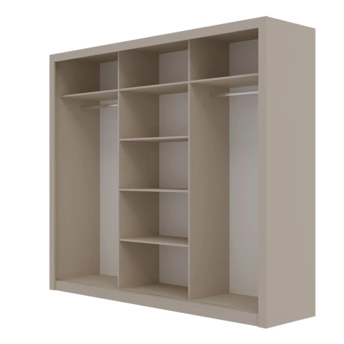 Ντουλάπα Grandio Cashmere Με Καθρέφτη 250X60X215Cm