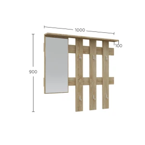 Κρεμάστρα Reno Με Καθρέπτη Σονόμα 100X10X90Cm