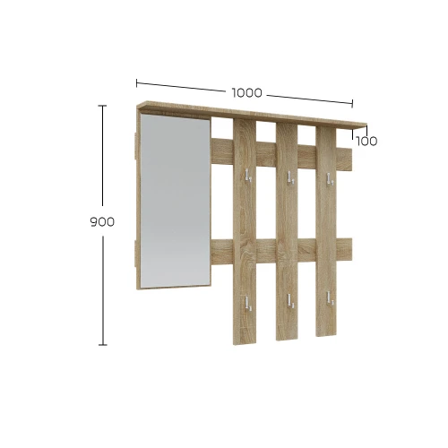 Κρεμάστρα Reno Με Καθρέπτη Σονόμα 100X10X90Cm