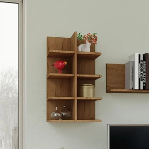 Κρεμαστό Ράφι Callisto Σκούρο Δρυς 40X27.7X70Cm