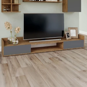 Έπιπλο Tv Callisto Σκούρο Δρυς-Γραφίτης 200X40X30Cm
