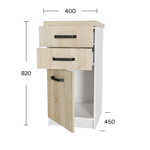 Anita Κάτω Ντουλάπι-Συρταριέρα Σονόμα 40X60X82Cm Anita Κάτω Ντουλάπι-Συρταριέρα Σονόμα 40X60X82Cm