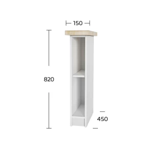 Anita Κάτω Ντουλάπι Λευκό 15X60X82Cm Anita Κάτω Ντουλάπι Λευκό 15X60X82Cm