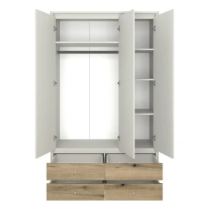 Ντουλάπα Τρίφυλλη Με Καθρέφτη Karin Cashmere-Evoke Oak 127X50.5X210.5Cm