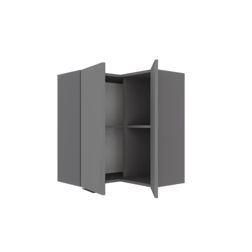 Craft Πάνω Ντουλάπι Γωνιακό Γραφίτης 60-60X30X72Cm