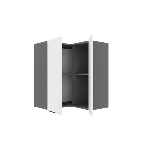 Craft Πάνω Ντουλάπι Γωνιακό Λευκό 60-60X30X72Cm