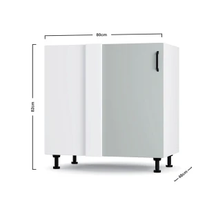 Modest Κάτω Γωνιακό Ντουλάπι Γκρι 100X48X82Εκ