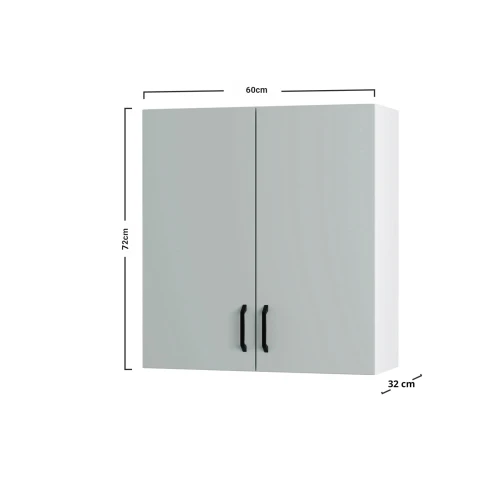 Modest Πάνω Ντουλάπι Γκρι 60X32X72Εκ