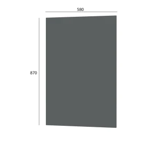 Modest Κάτω Πλαϊνό Κουζίνας Ανθρακί 58X1.6X87Cm
