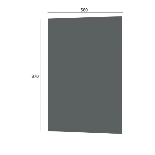 Modest Κάτω Πλαϊνό Κουζίνας Ανθρακί 58X1.6X87Cm