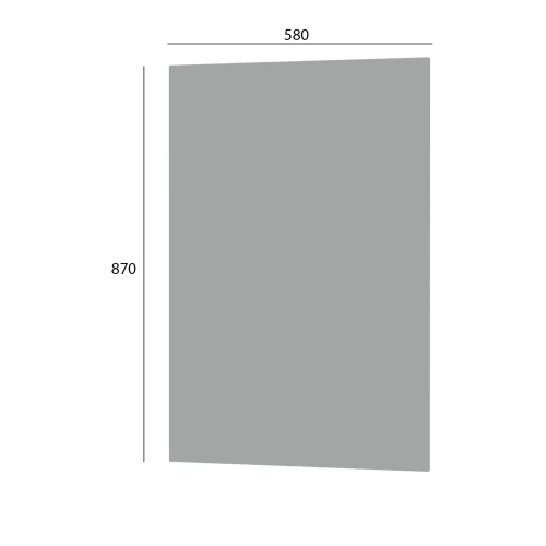 Κάτω Πλαϊνό Κουζίνας Modest Γκρι 58X1.6X87Cm