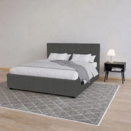 Κρεβάτι Billy Γκρι Μπουκλέ 160X200Cm