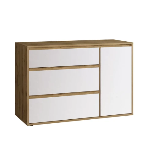 Μπουφές Nitro Soft Λευκό Με Βελανιδιά 120X40X80Cm