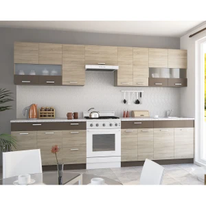 Alina Πάνω Ντουλάπι Με Τζάμι 80X30,5X71,8Εκ Σονόμα-Μόκκα