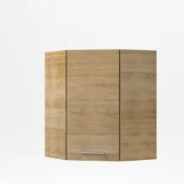 Alina Πάνω Ντουλάπι Γωνίας 60X60X30.5X71.8Εκ Σονόμα-Μόκκα